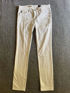 Ag Adriano Goldschmied Cream-White Skinny Jeans for Women